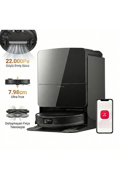 Roborock Kendi Kendini Temizleyen İstasyonlu Ultra İnce Robot Süpürge 22.000 ...