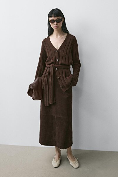 Massimo Dutti Bel detaylı triko hırka