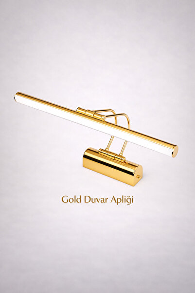 Ev360 Gold Elektrikli Duvar Apliği – 3200K Günışığı, Banyo ve Tablo Üstü Kull...