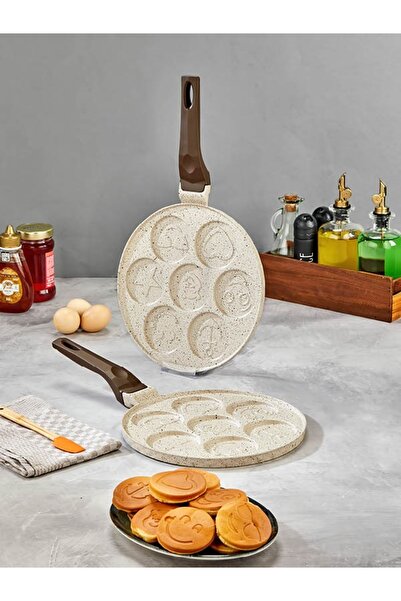 PoloChef Crystal Emoji Cast Iron Pancake Pan 26 cm