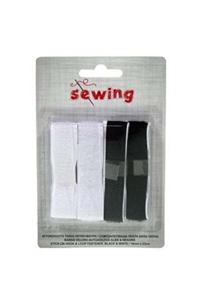 SHOPIENS Bandă autoadezivă alb-negru 23 cm - 4 bucăți
