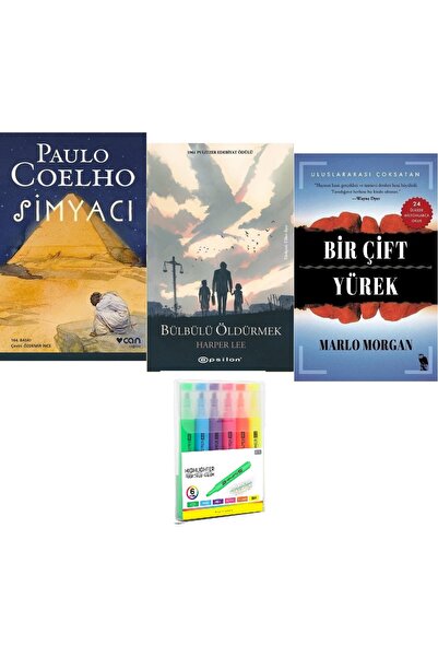 Can Yayınları Simyacı + Bülbülü Öldürmek + Bir Çift Yürek / 3 Kitap Set ( KAL...