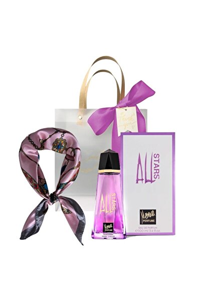 MEMWA Set All Stars Memwa, Apă de parfum, Femei, 100 ml + Eșarfă din satin + ...