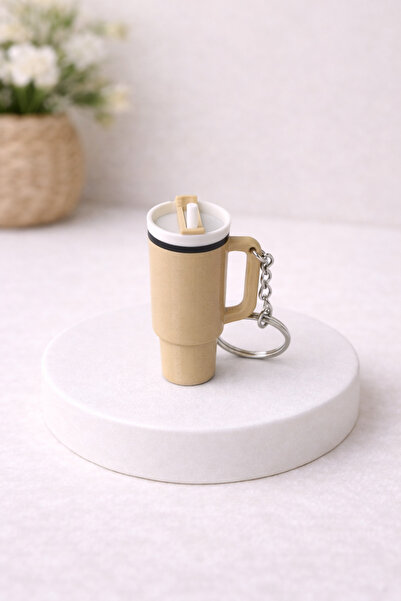 RENKLİ SOKAK Mini Thermos Green Color Keychain / Thermos Keychain with Straw ...