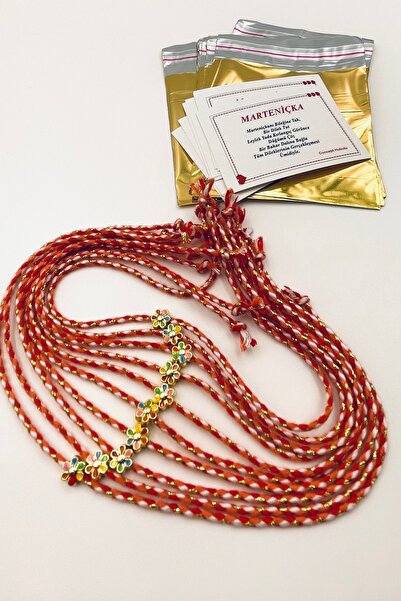 Concept HuBuTU 10 Adet Kartlı Jelatinli Çiçek Figürlü Lüks Simli İpli Marteni...