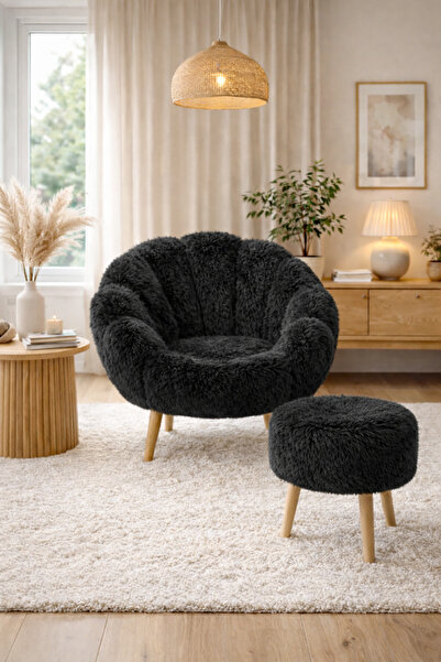 DEKOR MOBİLYACIM Monaco Çay Seti Berjer Puf Hediyeli 2li Berjer Takımı Koltuk...