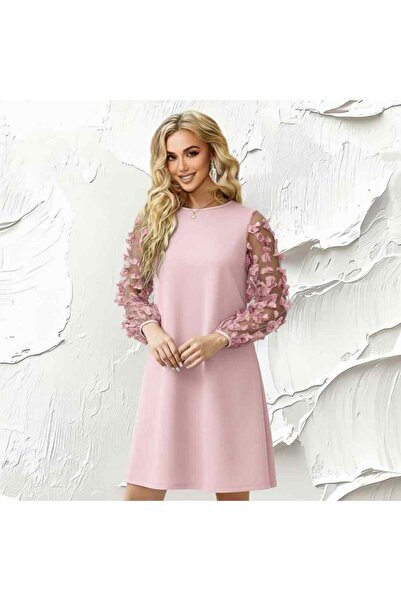 Chanttal FLORAL TULLE SLEEVED DRESS