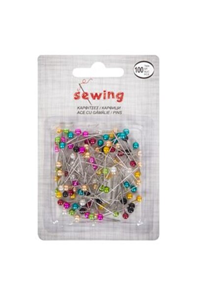 SHOPIENS Καρφίτσες με κεφαλή μαργαριταριού 3 εκ. - 100 τεμάχια