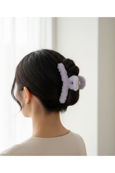 SOFT Велика шпилька з пухнастим кінчиком (ліловий)