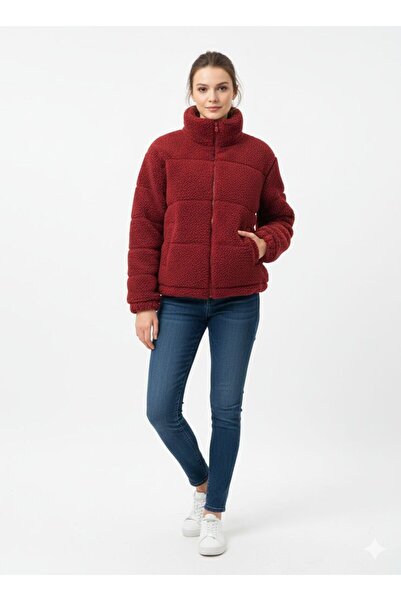 marvion Kadın Peluş Şişme Teddy Mont