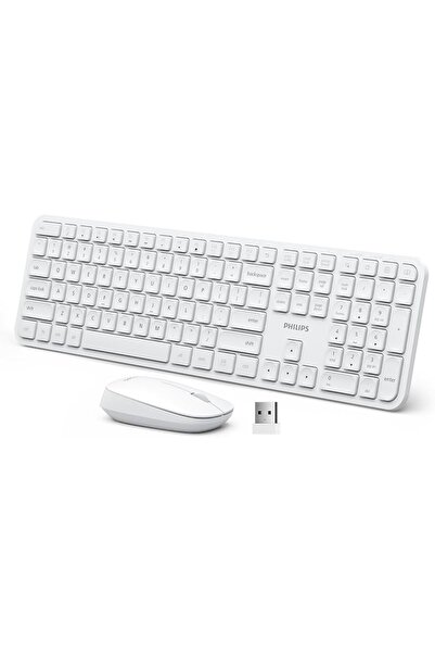 Philips Kablosuz klavye-Mouse set Beyaz SPK7407W/38