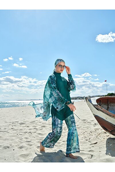 ALFASA ملابس سباحة مينالا مزخرفة للنساء المحجبات - ALF26618