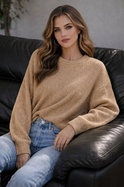 bysoca Women's Biscuit Crew Neck Long Sleeve Off Shoulder Oversize Thessaloni...