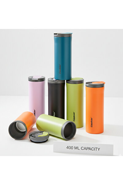 EVİST 400 ML UZUN TERMOS BARDAK RENKLİ ( PASLANMAZ ÇELİK & KAYDIRMAZ TPR TABAN )