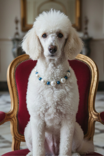 Stoneage قلادة للكلاب مزينة باللؤلؤ - طوق - سلسلة