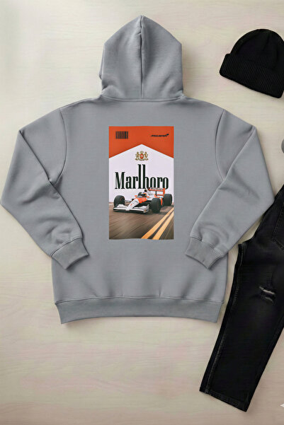 OXVİN Pi̇lot - Unisex Hooded Kangaroo Pocket 3 Thread Puff (with Fleece Insid...