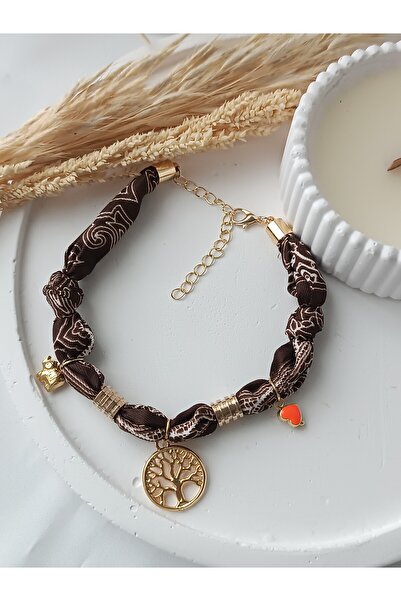 La fee aksesuar Foulard Bandana Halhal Elephant Tree of Life Heart Handmade D...