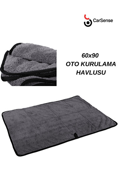 CarSense Mikrofiber Oto Kurulama Bezi Araba Kurulama Havlusu 60x90 cm 600 gsm