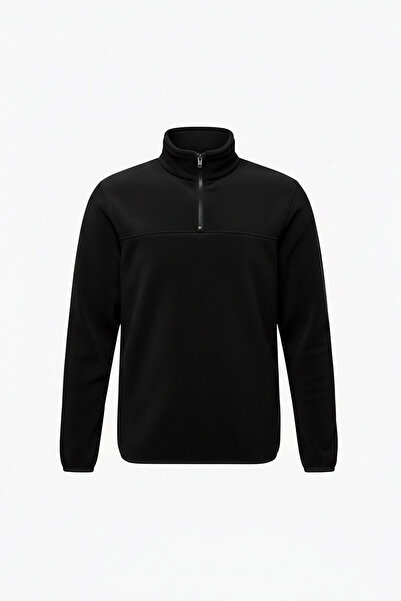 WİDİ Hanorac unisex cu jumătate de fermoar, cu guler înalt, pentru exterior ș...