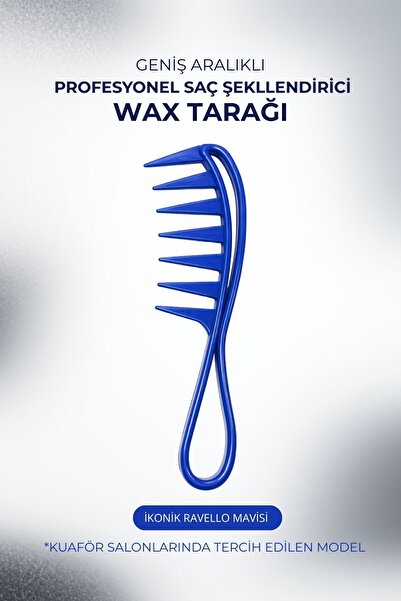 RAVELLO Geniş Aralıklı Profesyonel Saç Şekillendirici Wax Tarak Erkek Saç Tarağı