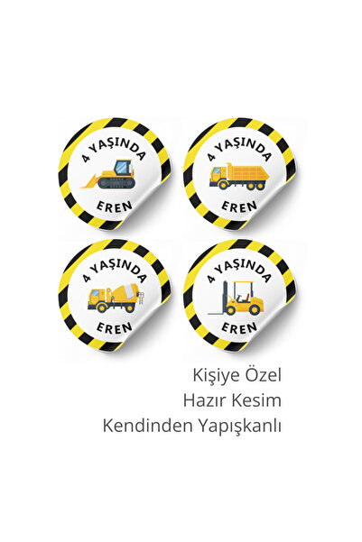 ST Design Kişiye Özel İsimli Doğum Günü Etiketi, Kendinden Yapışkanlı Babysho...
