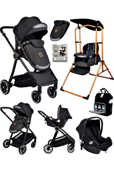 Muhcu Home Newborn Baby Stroller and Swing Set Reversible Baby Carrier Stroller