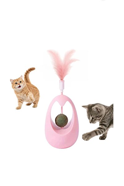 OEM Interactive cat toy, 360° rotation, with feathers, catnip balls for cats,...