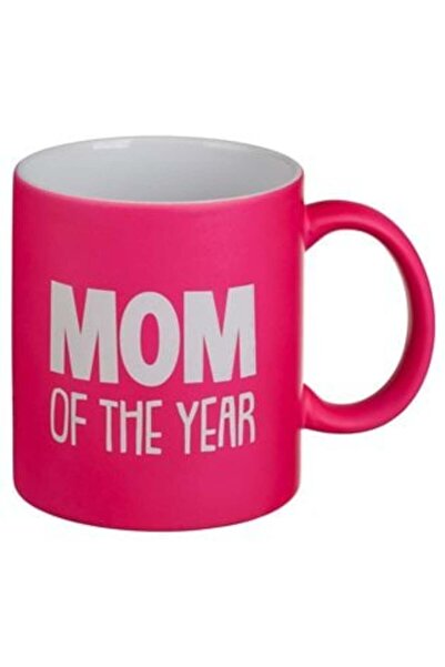 OEM Ceramic Mug Fuchsia Neon with Print 'Mom of the Year' 340 ml