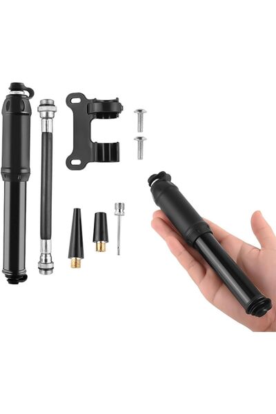 Arabest مضخة دراجة مزودة بصمامات بريستا وشريدر، مضخة دراجة كهربائية صغيرة الح...