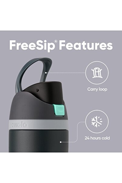 owala FreeSip Insulated Stainless Steel Water Bottle with Straw for Sports an...