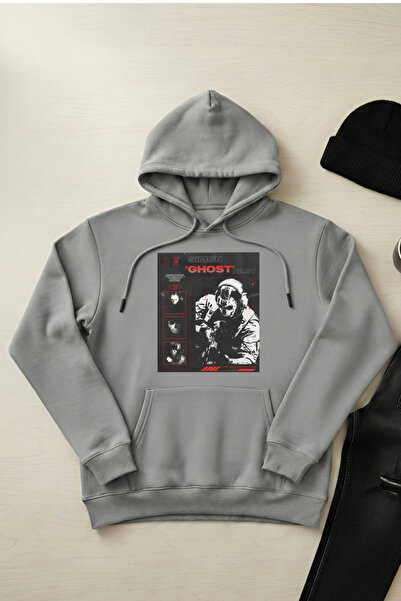 OXVİN Si̇mon Rley Ghst- Unisex Hooded Kangaroo Pocket 3 Thread Puff (with Fle...