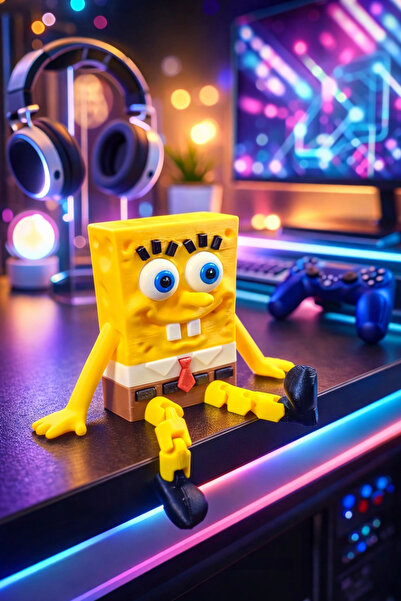 DERYA3D Maker shop Minimal DekoratifMy Buddy SpongeBob – Masaüstü Modern Akse...