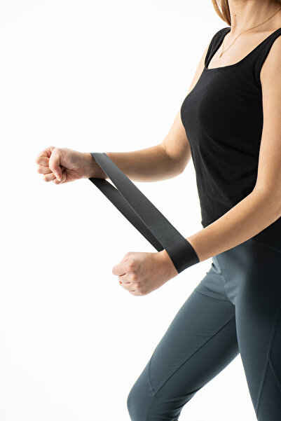 Myortica Black Resistance Band – Elastic Sports Band for Pilates, Aerobics, S...