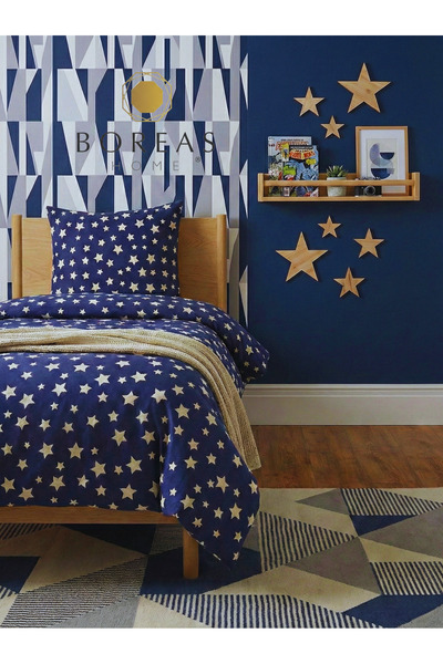 Boreas Home Set de lenjerie de pat STAR cu elastic, pentru o singură persoană