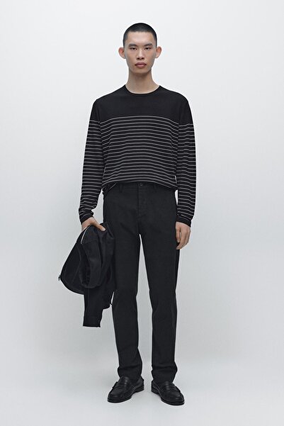 Massimo Dutti Çizgili bisiklet yaka kazak