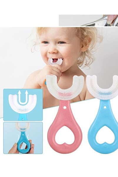 OEM Periuță de dinți pentru copii, în formă de U, silicon moale, 2-6 ani