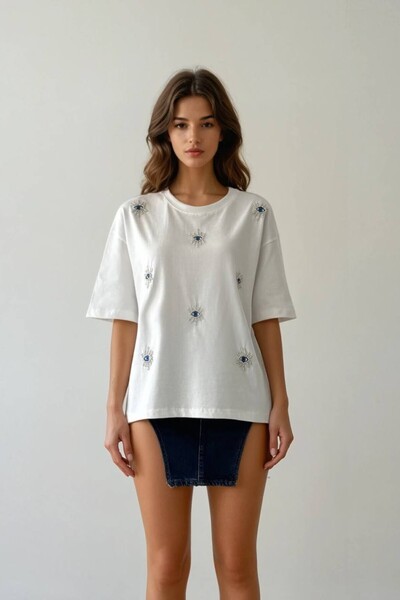 Cistern İstanbul Women's Eye Motif Tshirt