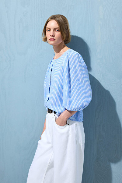 H&M Keten Karışımlı Bluz