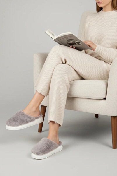 Walkenzo 5075 Women's Plush Winter Home Carpet Guest Slippers