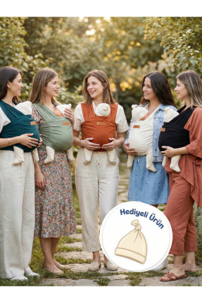 kubbe Yeni Nesil Ergonomik Bebek Taşıma Şalı - Ön Cepli Taşıma Torbalı Esnek Sling - İnce Ve Hafif