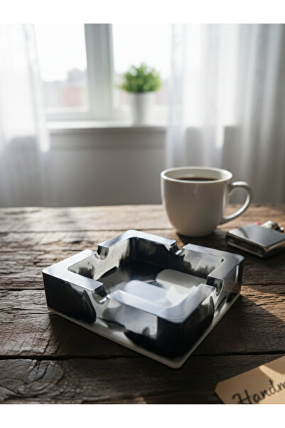 Lumine Glow Atelier Şeffaf Epoksi Küllük - Kış Temalı & El Yapımı