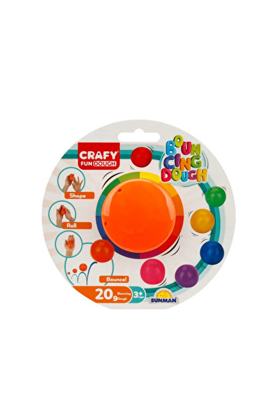 CRAFY Цветен пластилин, Crafy, оранжев, 20 г
