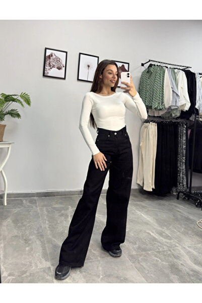 My Blog Black Wide Leg Mom Jeans