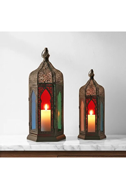 Generic Black and colored lantern set - 2 pieces