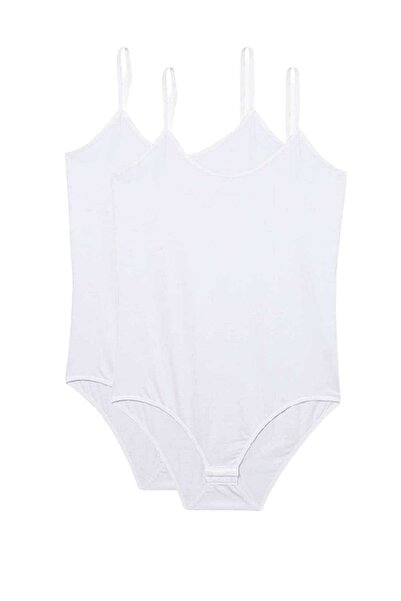 Mestore بدلة نسائية باللون الأبيض مع شريطين من الحبال