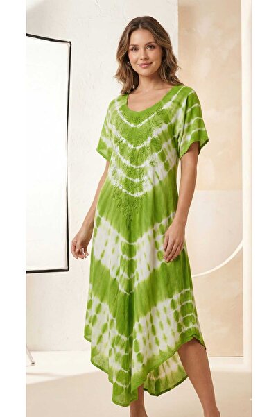 ihaoo Women's long pistachio green dress
