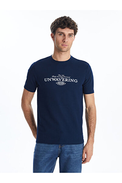 LC Waikiki RMZ GİYİM FARKIYA تي شيرت رجالي مطبوع برقبة روبا وأكمام قصيرة