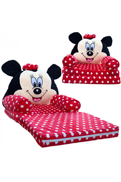 Toyska Minnie Mouse extendable plush armchair with polka dots, 80x50 cm