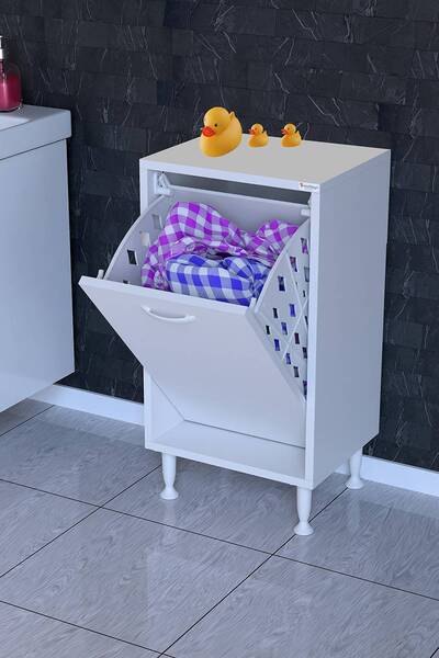 Modilayn Söke Kirli Sepetli, Ayaklı, Çok Amaçlı Banyo Dolabı (14 farklı Geniş...