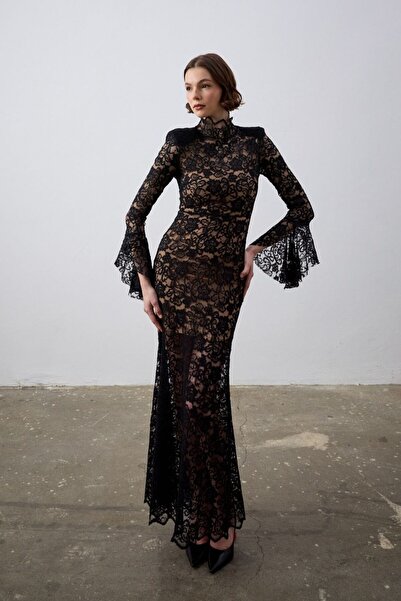 laulei Noe Dantel Maxi Elbise